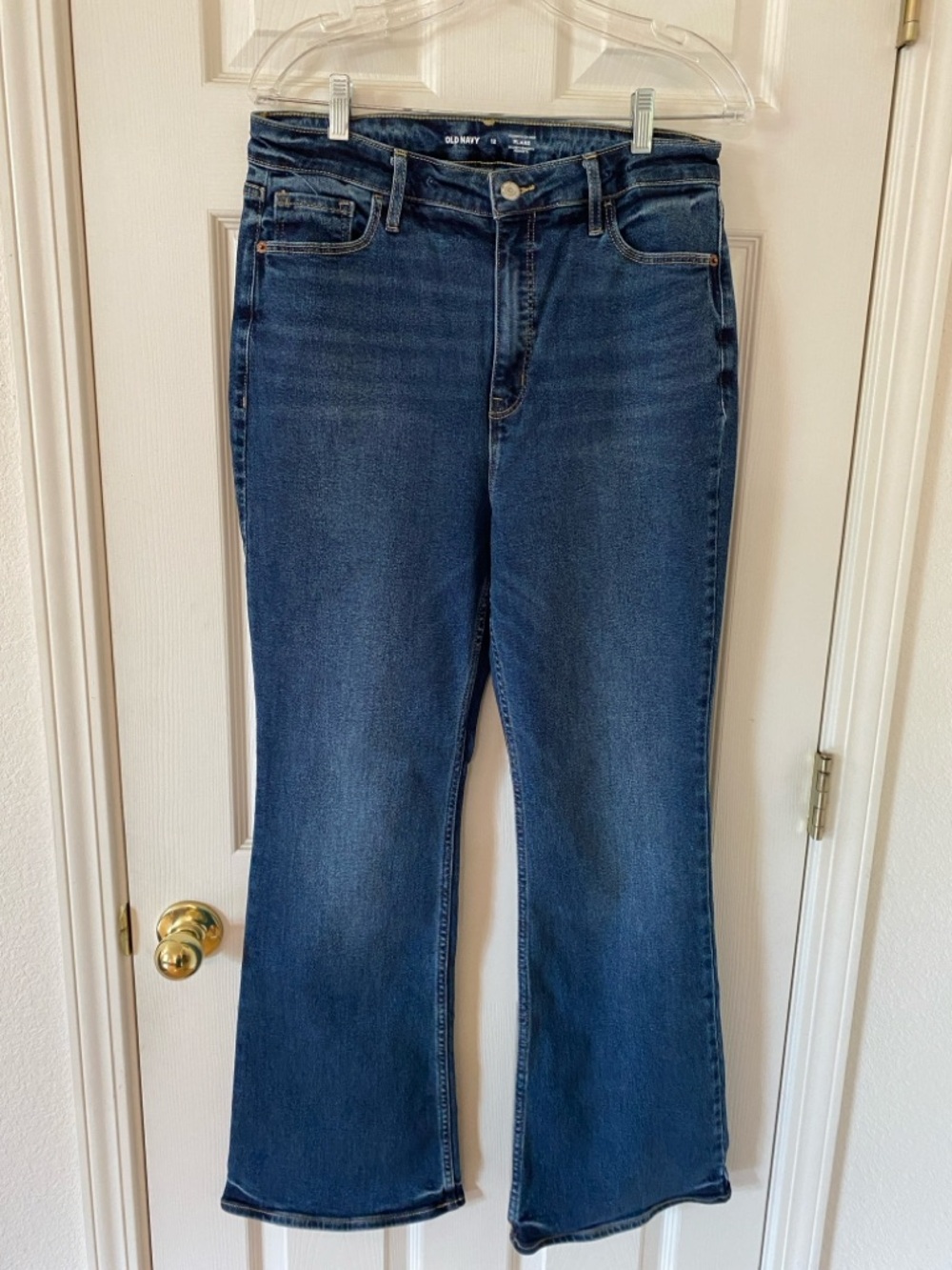 Old Navy Women's higher, high rise, flare Indigo Jeans, Size 12